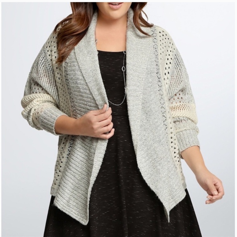Torrid stripped, textured cardigan